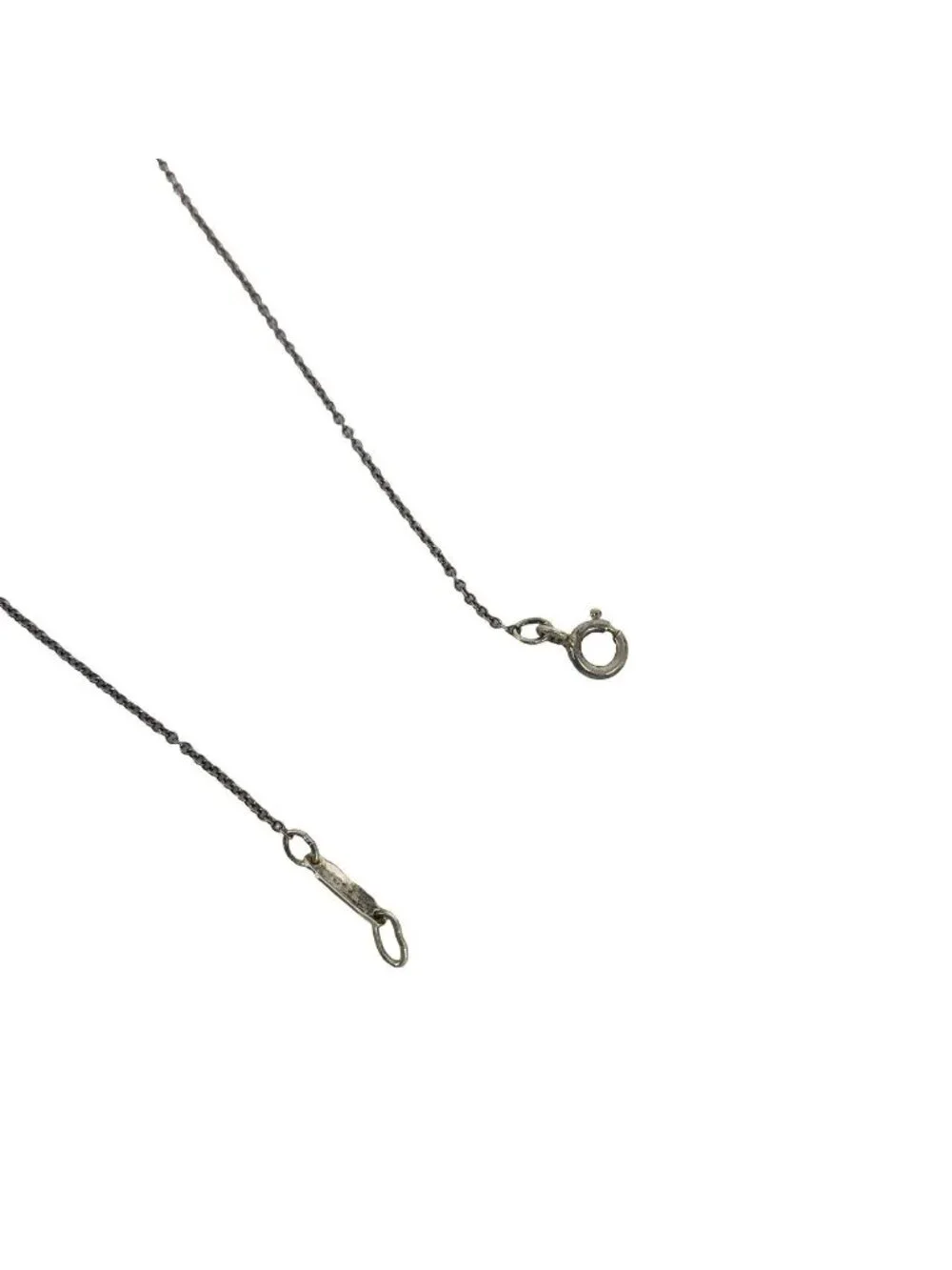Tiffany & Co Signature Necklace Silver Yellow Gold Pendant